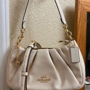 Coach Teri ruched leather shoulder bag